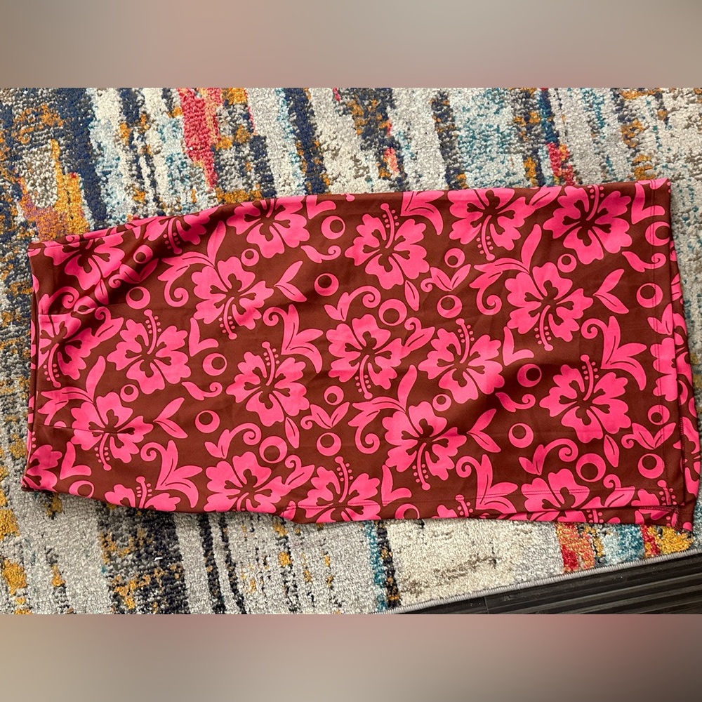 UO Pink and Brown Maxi Skirt